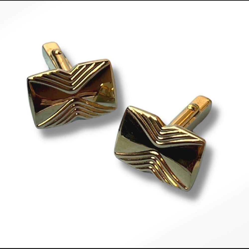 Vintage Anson Art Deco Rectangular Cufflinks - image 1